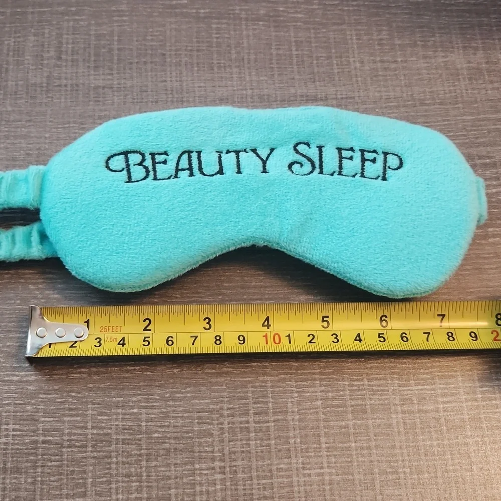 Super Soft Green Sleep Mask with Fun Slogan